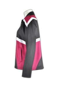 CH212 Online Order Cheerleading Jacket Fashion Design Contrast Color Zip Cheerleading Uniform Cheerleading Uniform Supplier side view